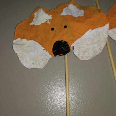 Fuchs aus Blätter